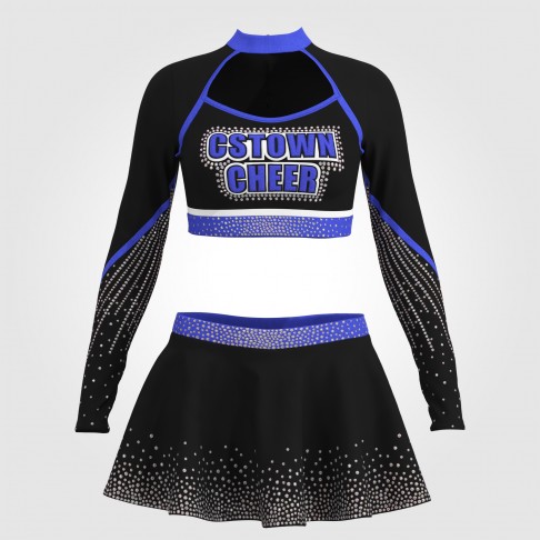 紫のダンスチームチアユニフォーム - CSTOWNCHEER